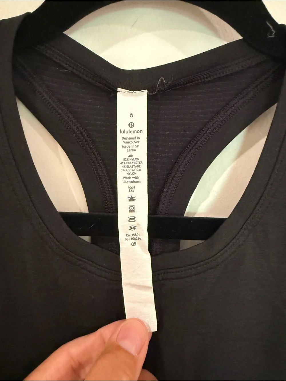 Lululemon Black Ruched Racerback Tank
